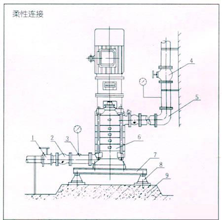 DL型立式多级离心泵安装结构表